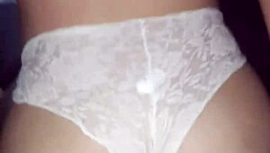 hot latina milf rides cock with panties aside