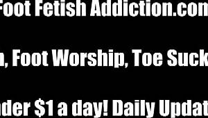 Cute 18+ Feet Covered In Cum From POV Footjob