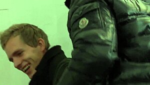 Four horny boys stroke and suck each other's cocks in college classroom