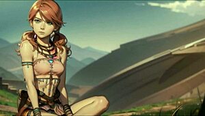 AI-Generated Oerba Dia Vanille From Final Fantasy XIII Receives Facial Cumshot In Hentai Fantasy.