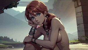 AI-Generated Oerba Dia Vanille From Final Fantasy XIII Receives Facial Cumshot In Hentai Fantasy.