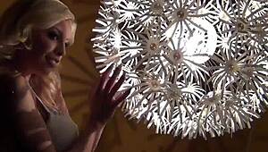 Britney Amber Strips Nude, Showing Her Big Tits And Pussy On Camera.