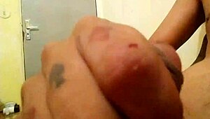 guy wanking on the chair in casual video