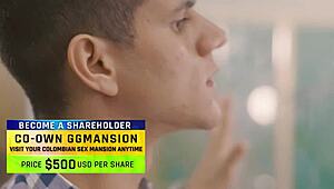 i watch three latina lesbians with big asses suck a dildo in group threesome