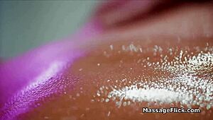 beautiful masseuse tenderly seduces housewife on the table, igniting deep desires