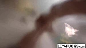 leya and lynn get wet in a steamy lesbian pool romp