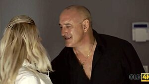 Old Man Over Fifty Boldly Bangs Young Twenty-Two GF