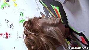 I Love Gloryhole Bathroom Sex Swallowing 2 Loads Of Cum Paige Ashley