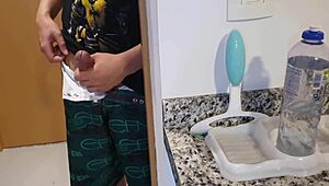 boss fucked me hard in the kitchen with deepthroat