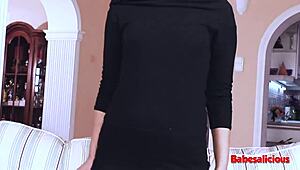 Hey, check out this hot teen babe taking two dicks at once!