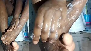 cyndy blackslave, want to see my shaved pussy while washing feet closeup?