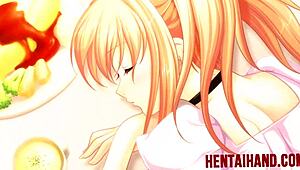 Busty red-head hentai babe rides you passionately