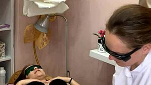 Rita Fox Gets Laser Depilation Look At Her Ass!