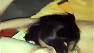 When my boyfriend leaves me alone, I give blowjobs for cash