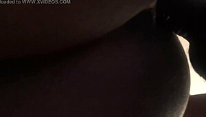 Amazing strokes in a homemade couple close-up