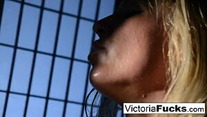 Victoria White flaunts long legs and stunning ass while smoking.