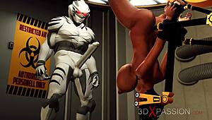 extreme sex in restraints! big tits beauty likes to be fucked hard in bdsm!