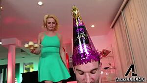 Cupcake girl celebrates birthday with friend