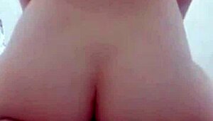 Woman Gets Horny With Flowing Juices And Wrapped Cock