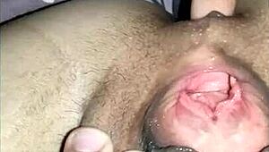 just messing around with my wife's tight ass, fingering her deep before some wild anal action. gotta love those milf curves!