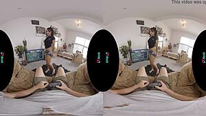 Vrhush Morgan Lee Bent Over for Hairless Doggystyle Cumshot in Pov Reality