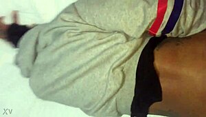 Latin babysitter gets creampie after assfucking session