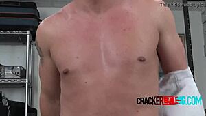 guys having interracial gay sex in the office, taking virgin ass bareback