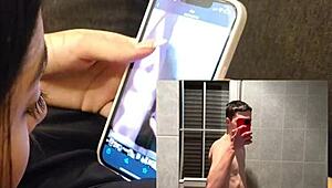 mi novia freakin out over my friends' cocks, so cute!