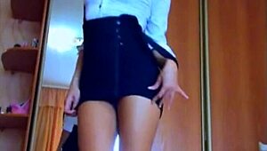 Beautiful Cam Girl Teases in Sexy Tight Skirt
