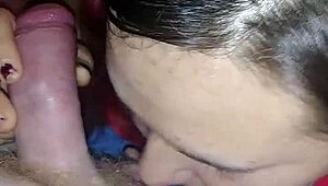 Redhead Performs Deepthroat Blowjob Action