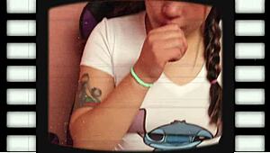 she deepthroats that monster cock, gagging and choking with spit everywhere