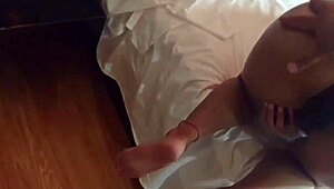 Pretty mexican flaquita's ass punished with spanks and filled with cum