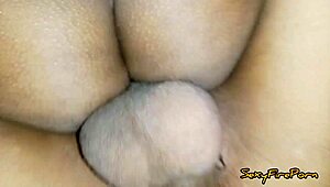 Girl rides cock deep in ass