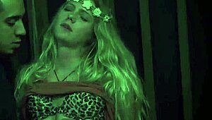 A milf dominates a teen with a pussy pump in this bdsm scene.