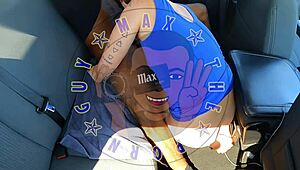 Ella enjoys a ride in the truck