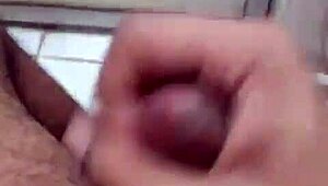 Feeling the rough intensity while jerking off this big cock.