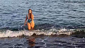 is anaduro12's horny pussy getting fucked on the beach?