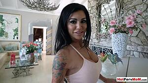 i'm fingering my hot busty milf stepmother's tight pussy, oh god it's so tight and wet!