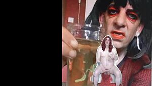 Bisexual Sissy Swallows Pee Naked!