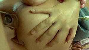 slutty brunette begs for cum in her tight asshole