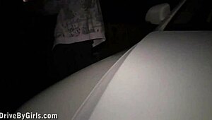 This pretty blonde gets doggystyled in a street orgy