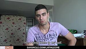 Gorgeous Uncut Latin Hunk Takes POV Bareback Dick In Ass