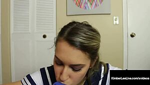 Kimber Lee spreads for cock