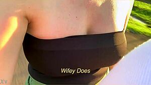 Hey, Wanna See My Hot Wife Flash Tits on a Motorbike?