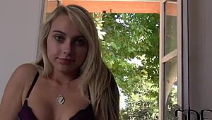 Chloe Toy Slowly Undresses, Teasing with Nude Ass Before Intense Anal Toy Play