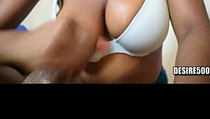 Black woman shares intimate pov moment with real couple