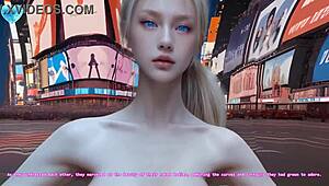 21yo blonde girl visits new york in hyper-realistic animation