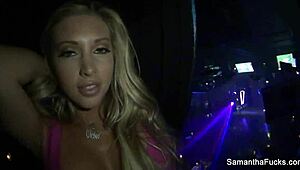 samantha saint backstage solo fun 😏