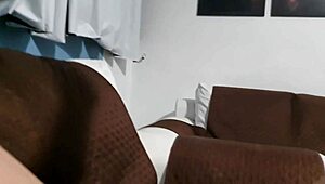 latina masturbates on wet sofa