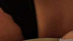 deep pussy fingering for that tied up submissive lesbian slave 😈